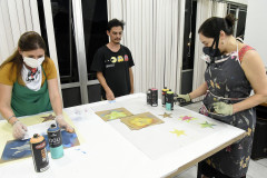 A aula de técnicas de arte urbana ensina os principais métodos para criação de obras na cidade. 