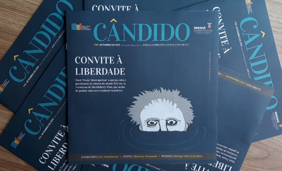 Jornal Cândido de setembro destaca a obra e a trajetória de Mark Twain