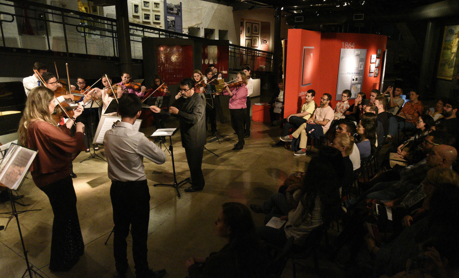 Apresentação da Camerata UTFPR no Museu Paranaense em 10 de maio de 2019. Foto Kraw Penas/SECC