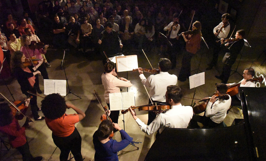 Apresentação da Camerata UTFPR no Museu Paranaense em 10 de maio de 2019. Foto Kraw Penas/SECC