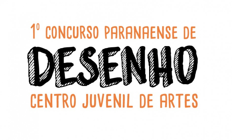 Identidade visual do 1º Concurso Paranaense de Desenho do Centro Juvenil de Artes