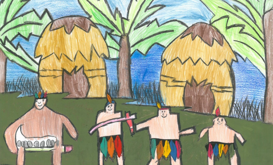 Reprodução de obra de Fabio Szeremeta selecionada entre as 40 melhores no 1º Concurso Paranaense de Desenho.