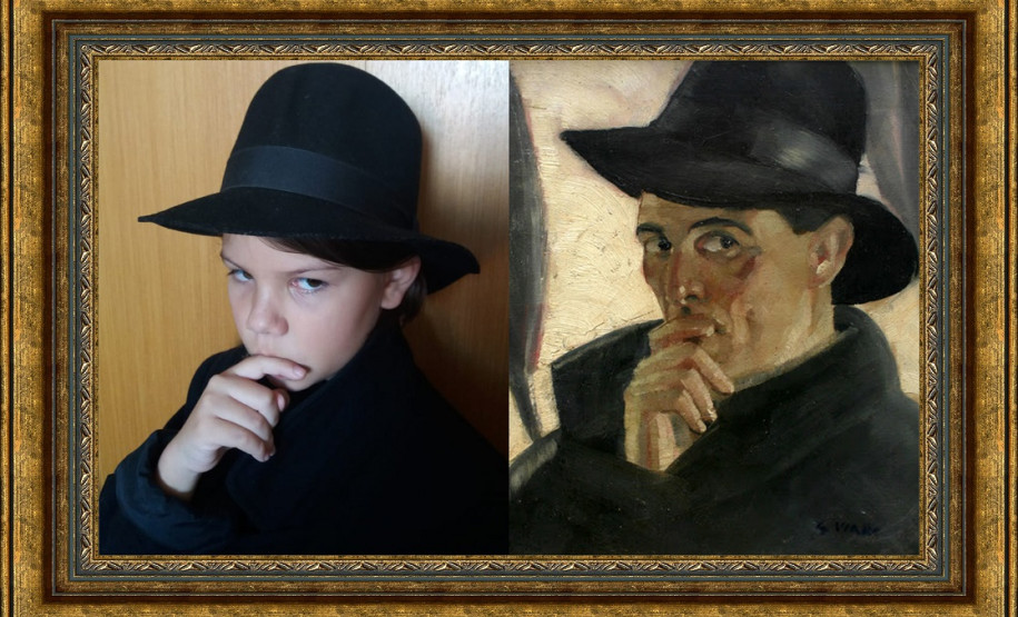 Alunos do Cetro Juvenil de Artes fazem releitura de obras de grandes artistas paranaenses.