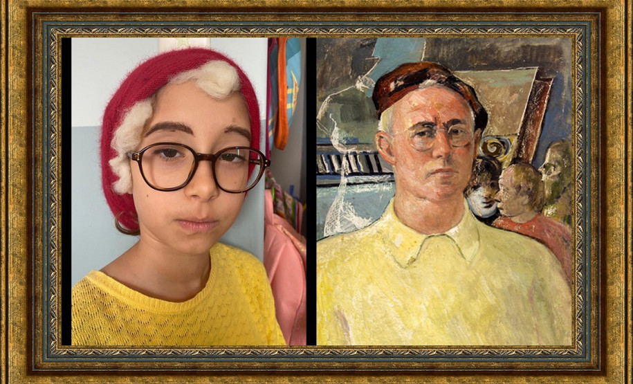 Alunos do Cetro Juvenil de Artes fazem releitura de obras de grandes artistas paranaenses.