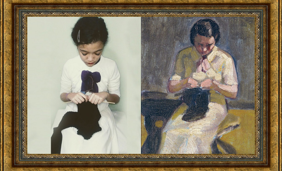 Alunos do Cetro Juvenil de Artes fazem releitura de obras de grandes artistas paranaenses.