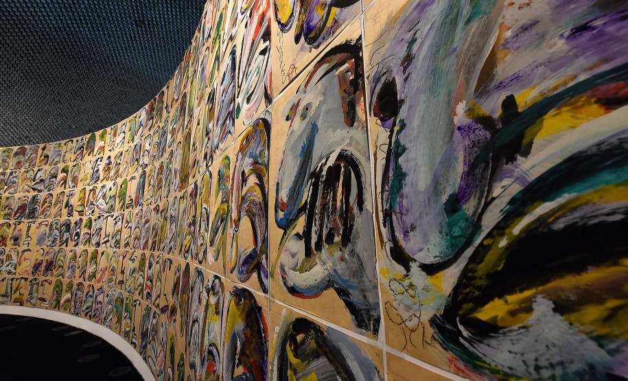 Obra da exposição Schwanke, Uma Poética Labirintica.