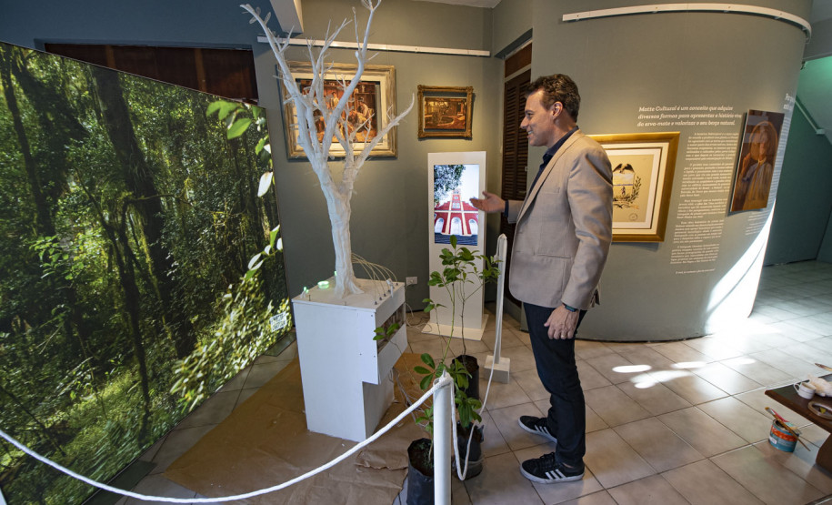 Montagem da exposição cyber ilex