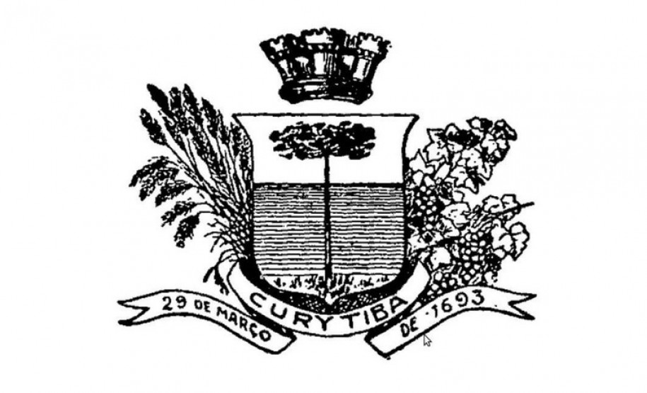 Brasão de Curitiba idealizado por Romário Martins em 1905 e que serve de modelo para o atual brasão da cidade. Foto Nossa Memória – Legislação 1902 a 1945 CMC.