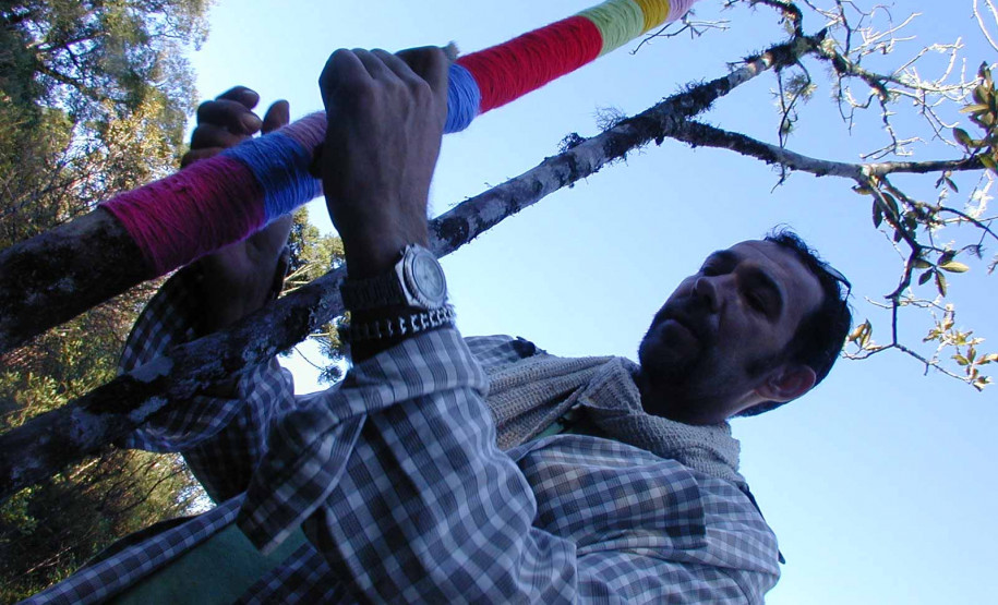 Divino Sobral integrou a natureza de Faxinal em sua intervenção