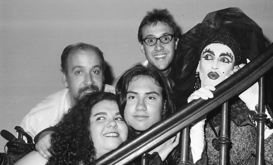 Tiomkim, Estevan e atores do filme Teia de Renda Negra