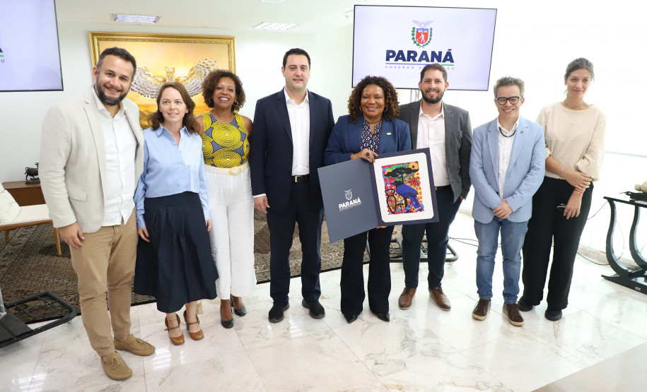 Governador Carlos Massa Ratinhos Junior recebe a Ministra da Cultura Margareth Menezes