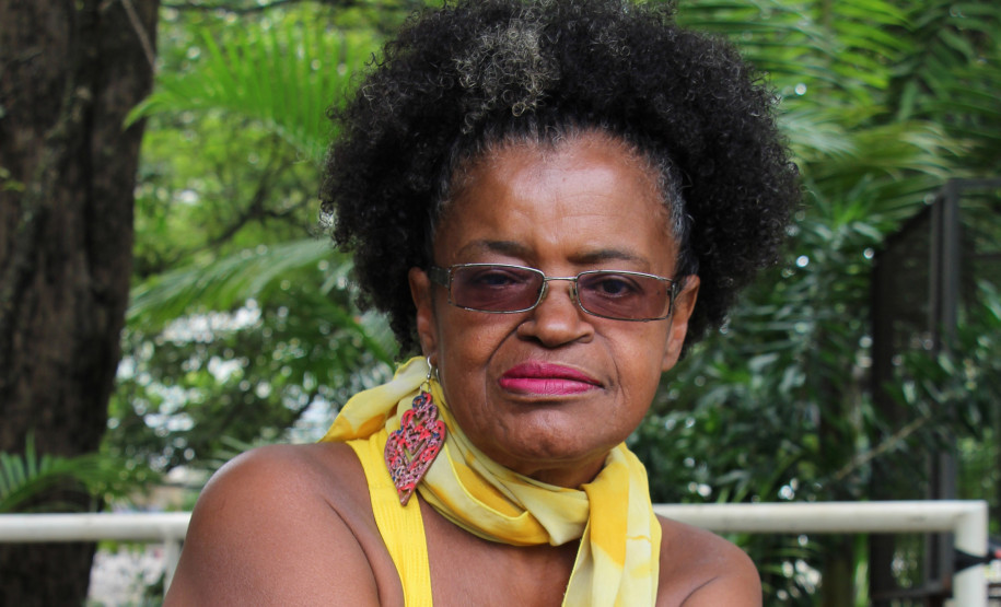 Escritoras Miriam Alves e Juliana Sankofa participam de mesa de conversa no MUPA. Na foto, Miriam Alves