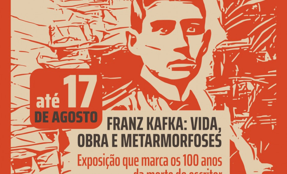 Na foto, exposição Franz Kafka