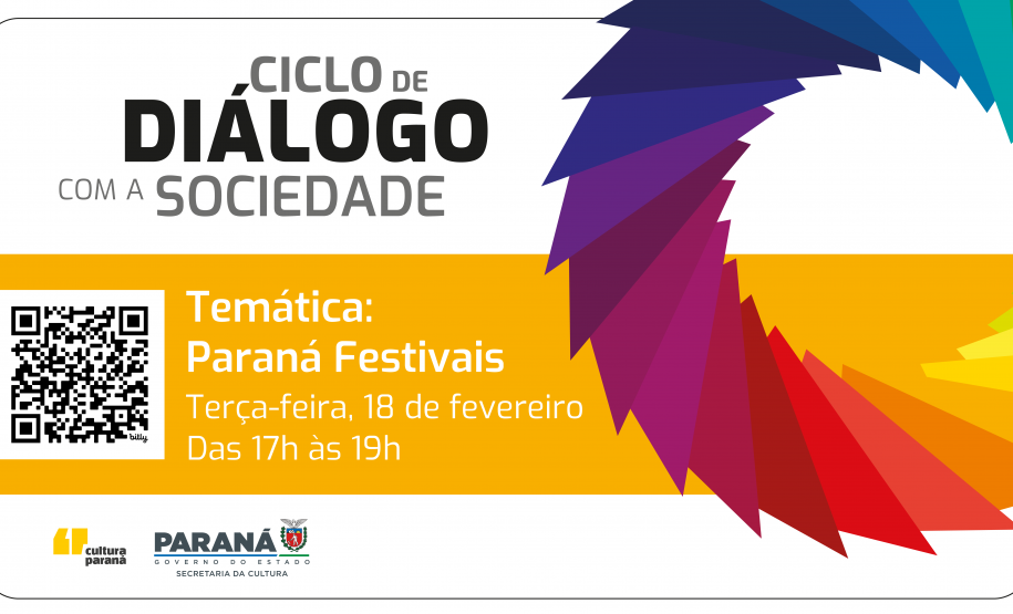 o primeiro Ciclo de Diálogo com a Sociedade do ano, Cultura traz Paraná Festivais à pauta