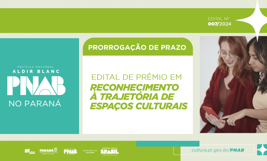 Edital Prêmio em Reconhecimento à Trajetória de Espaços Culturais tem prazo de habilitação prorrogado