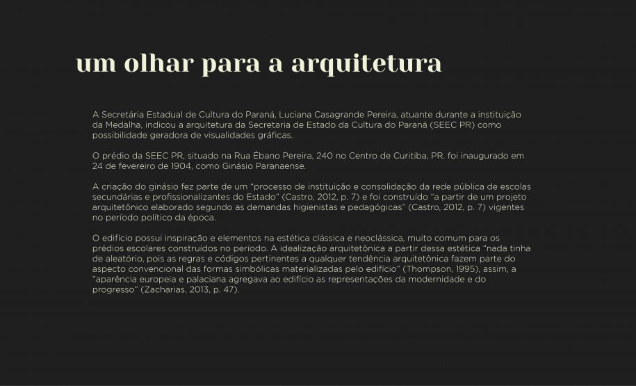 Concepção e projeto da Medalha de Mérito Cultural