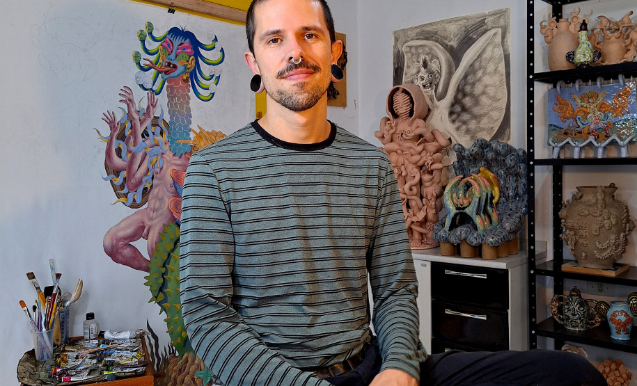 Escultor Toni Graton fala de sua trajetória e processo criativo no Museu Casa Alfredo Andersen