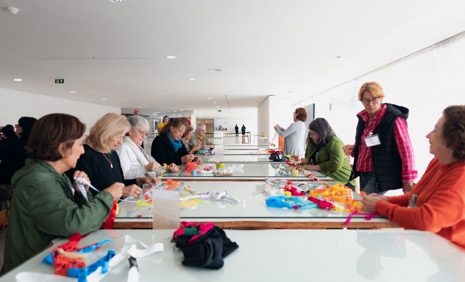 Programa Arte para Maiores terá visita mediada e oficina inspiradas na mostra Teia à Toa