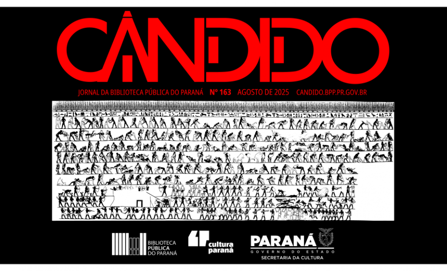 Banner inspirado no projeto gráfico de Miran, primeira edição de Catatau (1975).