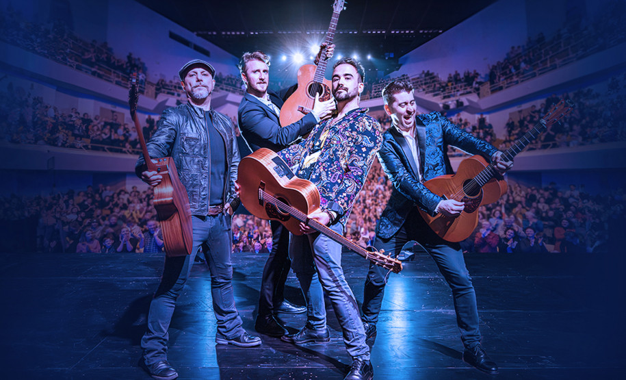 Quarteto italiano 40 FINGERS estreia no Brasil com apresentação no Guairão