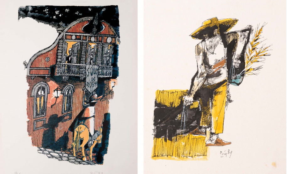 MON faz exposição de obras de Poty Lazzarotto na Assembleia Legislativa do Paraná