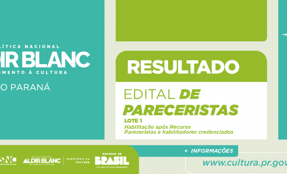 Secretaria da Cultura divulga dois resultados do Edital de Pareceristas e Habilitadores de Projetos Culturais
