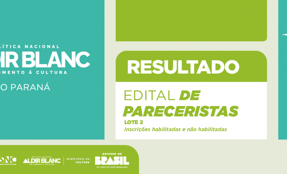 SEEC divulga o lote 2 das inscrições habilitadas e não habilitadas do Edital de Pareceristas e Habilitadores de Projetos Culturais