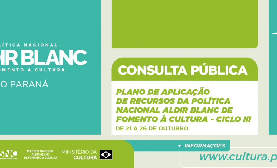 SEEC abre consulta pública sobre o Ciclo III da Política Nacional Aldir Blanc de Fomento à Cultura