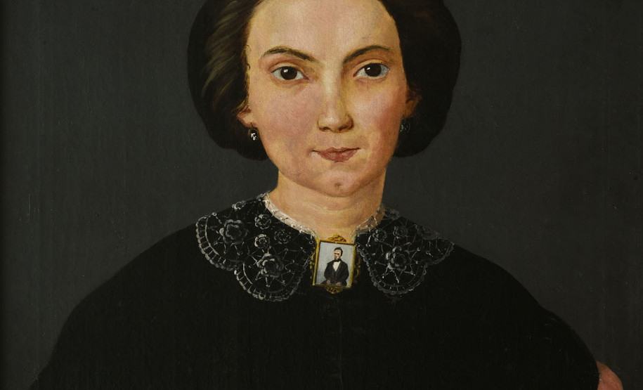 Joaquina Correia Guimarães (Sra. José Matias de Abreu). Óleo sobre tela. 88 x 74 cm