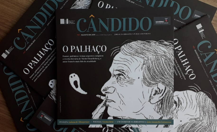 Jornal Cândido de agosto traça um perfil do best-seller francês Michel Houellebecq Jornal Cândido de agosto traça um perfil do best-seller francês Michel Houellebecq.