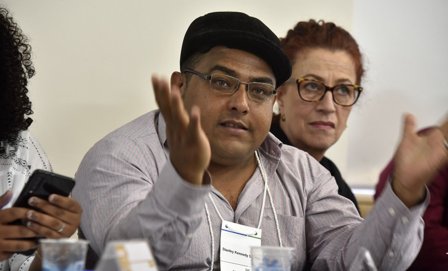 O conselheiro representante de Manifestações populares, tradicionais e étnicas da cultura, Stanley Kennedy Garcia.